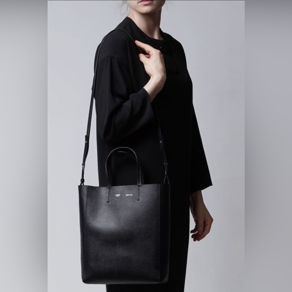 Celine Authentic Leather Small Vertical Tote Bag Black NWT